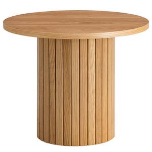 Tavolino BARAWOH 50 cm Impiallacciatura in vero legno - Quercia