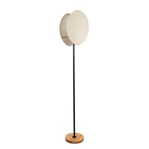 Lampadaire Boho Darling Métal / Partiellement en bois massif / Textile - Beige - 1 ampoule