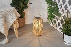 Solarlaterne Sunshine Darling Kunststoff / Rattan/ Metall - Beige