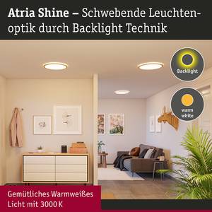 Plafonnier LED Atria Shine - Type A Plastique / Aspect chêne - Marron - 1 ampoule - 29 x 29 cm