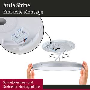 Plafonnier LED Atria Shine - Type A Plastique / Aspect chêne - Marron - 1 ampoule - 29 x 29 cm