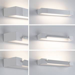 LED-wandlamp Lucille metaal / aluminium - wit - 1 lichtbron - Breedte: 40 cm