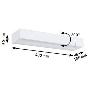 LED-Wandleuchte Lucille Metall / Aluminium - Weiß - 1-flammig - Breite: 40 cm