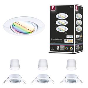 Spots LED Coin - Lot de 3 - RVBB Métal - Blanc - 1 ampoule - Blanc