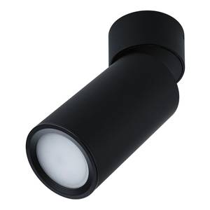 Spots LED Turnal Coin variable Métal - Noir - 1 ampoule - Noir - Hauteur : 15 cm