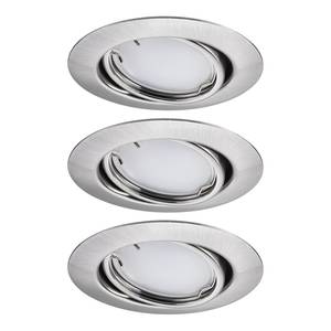 Spots LED Coin - Lot de 3 - RVBB Métal / Gris - 1 ampoule - Gris