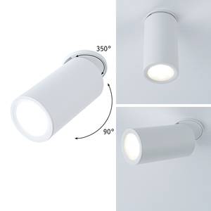 Spots LED Turnal Coin variable Métal - Blanc - 1 ampoule - Blanc - Hauteur : 12 cm