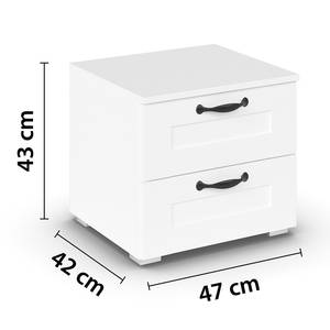 Table de chevet Cottage Blanc alpin - Hauteur : 43 cm