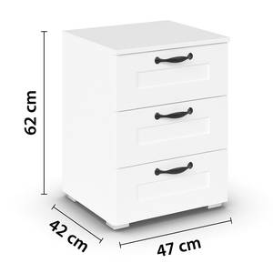 Comodino Cottage Bianco alpino - Altezza: 62 cm