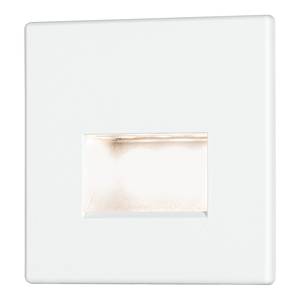 LED-Wandeinbauleuchte Edge Kunststoff - Weiß - 1-flammig - Weiß