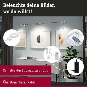 LED-Bilderleuchte Xana Komplettset Metall / Kunststoff - Grau - 1-flammig