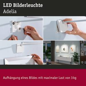 LED-Bilderleuchte Xana Komplettset Metall / Kunststoff - Grau - 1-flammig