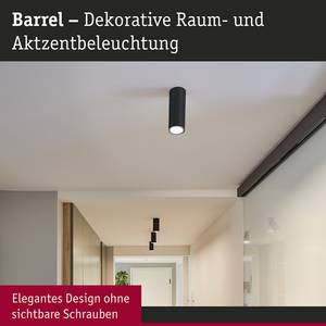 Plafonnier LED Barrel Métal / Gris - 1 ampoule - Gris