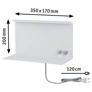 Lampada da parete con USB Jarina Metallo - Bianco - 2 punti luce - Bianco