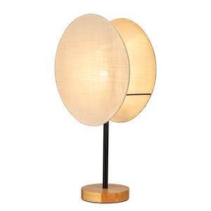 Lampe Boho Darling Métal / Partiellement en bois massif / Textile - Beige - 1 ampoule