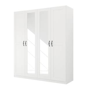 Draaideurkast Cottage alpinewit - Breedte: 181 cm - Met spiegeldeuren