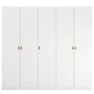 Armoire à portes battantes Homey Blanc alpin - Largeur : 225 cm - Sans portes miroir