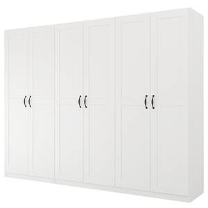 Armoire à portes battantes Cottage Blanc alpin - Largeur : 271 cm - Sans portes miroir