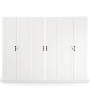 Armoire à portes battantes Cottage Blanc alpin - Largeur : 271 cm - Sans portes miroir