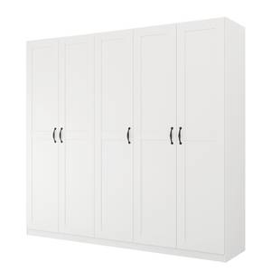 Armoire à portes battantes Cottage Blanc alpin - Largeur : 226 cm - Sans portes miroir