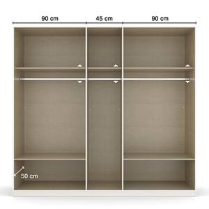 Drehtürenschrank Cottage Alpinweiß - Breite: 226 cm - Mit Spiegeltür/-en