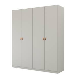 Armoire à portes battantes Homey Gris soie - Largeur : 180 cm - Sans portes miroir