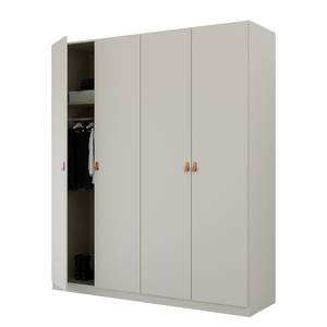 Armoire à portes battantes Homey Gris soie - Largeur : 180 cm - Sans portes miroir