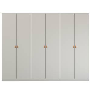 Armoire à portes battantes Homey Gris soie - Largeur : 270 cm - Sans portes miroir