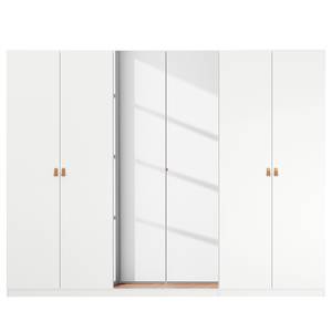 Drehtürenschrank Homey Alpinweiß - Breite: 270 cm - Mit Spiegeltür/-en