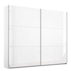 Armoire à portes coulissantes Aurelio Blanc brillant - Largeur : 218 cm