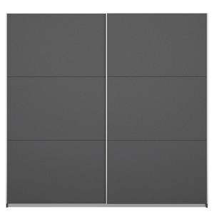 Armoire à portes coulissantes Aurelio Gris métallisé - Largeur : 218 cm