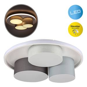 Plafonnier Eppan Acier / Aluminium / Lin - Blanc / Gris