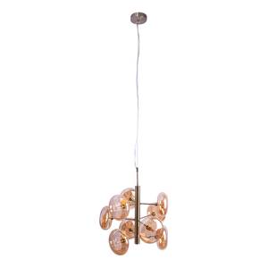 Hanglamp Explosion transparant glas/staal - 9 lichtbronnen - Goud