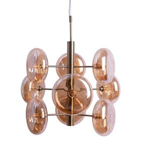 Hanglamp Explosion transparant glas/staal - 9 lichtbronnen - Goud