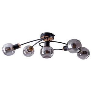 Lampada da soffitto Fumoso Vetro trasparente / Ferro - Nero / Marrone