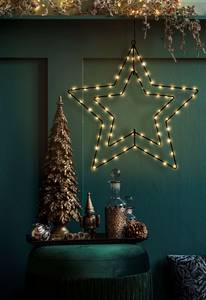 LED-decoratie Kerstster ijzer/koper/polyetheen - goudkleurig