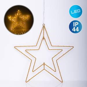 LED-Deko Weihnachtsstern Eisen / Kupfer / Polyethylen - Gold