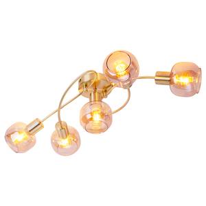 Plafondlamp Libby 5 lichtbronnen transparant glas/ijzer - goudkleurig