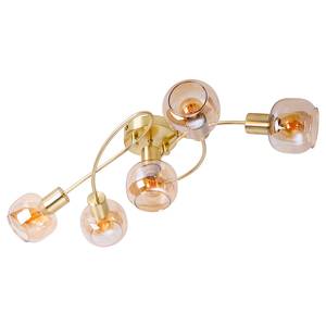 Plafonnier Libby 5 ampoules Verre transparent / Fer - Doré