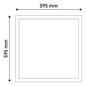 Deckenleuchte Begau Aluminium / Polyethylen - Weiß - 60 x 60 cm