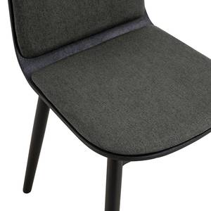 Chaises capitonnées Molonit - Lot de 2 Anthracite