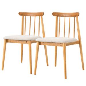 Gestoffeerde stoelen Terebun set van 2 Lichte eikenhouten