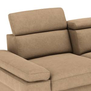 Ecksofa Mundau Microfaser - Microfaser Ira: Beige - Longchair davorstehend rechts - Ohne Schlaffunktion