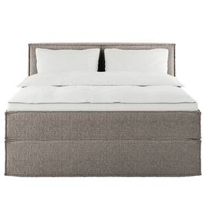 Letto boxspring Kinx Tessuto strutturato riciclato Gesa: grigio - 140 x 200cm - H2 - 100 cm