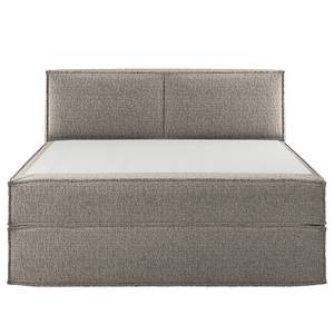 Letto boxspring Kinx Tessuto strutturato riciclato Gesa: grigio - 140 x 200cm - H2 - 100 cm