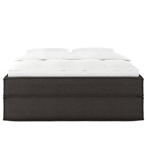 Letto boxspring Kinx Tessuto strutturato riciclato Gesa: antracite - 180 x 200cm - H2 - Senza