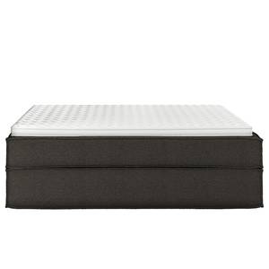 Premium Boxspringbett KINX Recycelter Strukturstoff Gesa: Anthrazit - 180 x 200cm - H2 - Ohne