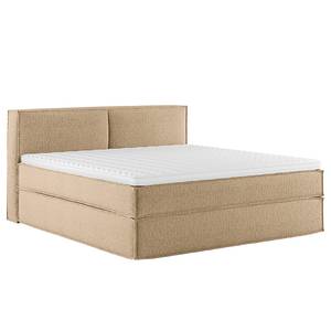 Premium Boxspringbett KINX Recycelter Strukturstoff Gesa: Beige - 180 x 200cm - H3 - 100 cm