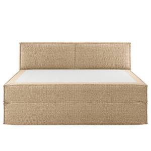 Premium Boxspringbett KINX Recycelter Strukturstoff Gesa: Beige - 180 x 200cm - H3 - 100 cm