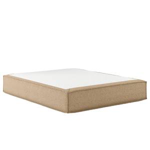 Lit boxspring Kinx Tissu structure recyclé Gesa: Beige - 160 x 200cm - D2 souple - Sans